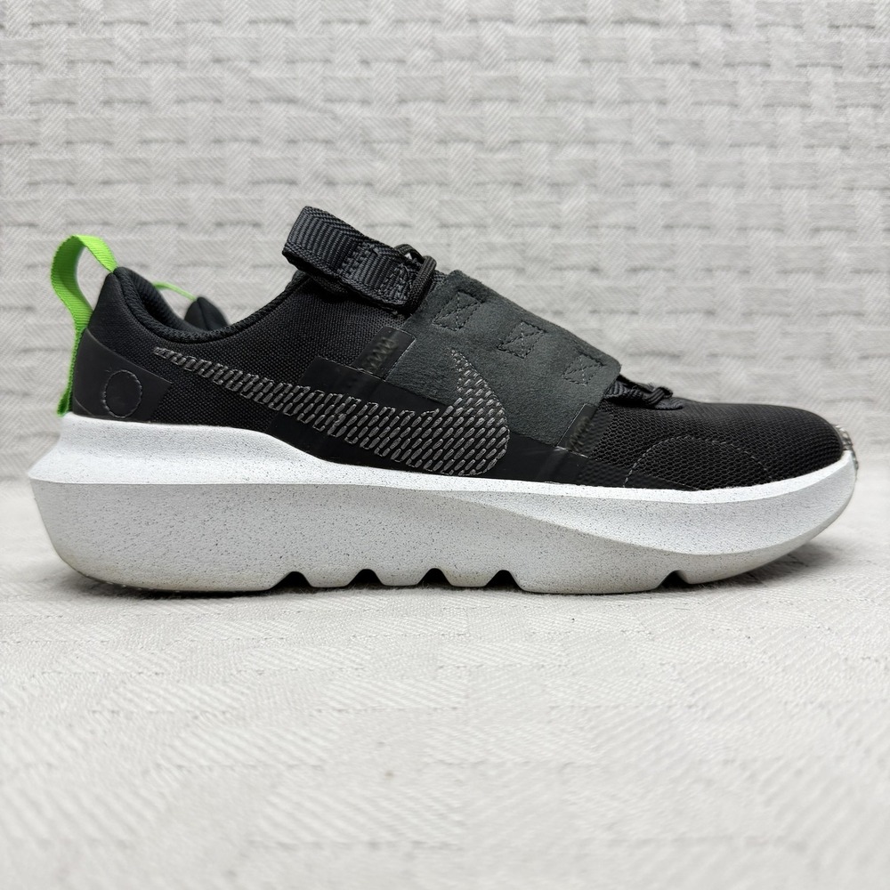 Nike Crater Impact Shoes Unisex Kids Size 7 Black Low Top Sneakers DB3551-001